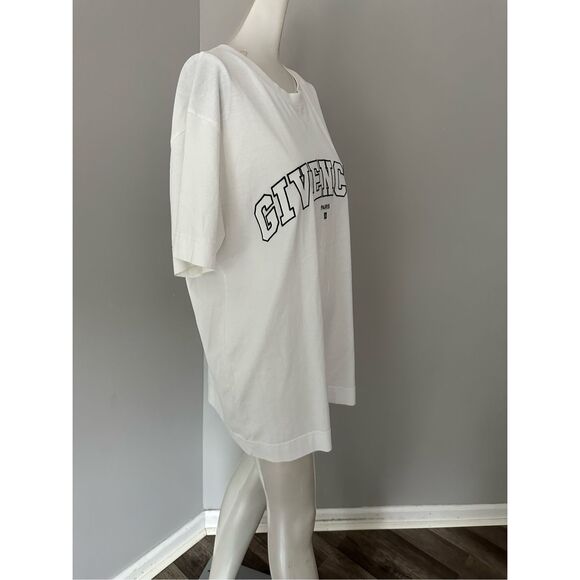 Givenchy Crew Neck Short Sleeve Cotton Embroidered Logo T-shirt Medium $470 - Picture 7 of 12